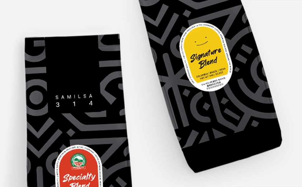 SAMILSA 314 Specialty Blend, Signature Blend 원두 패키지